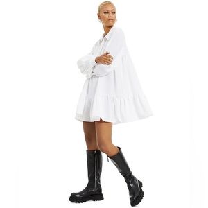 DANIELLE BERNSTEIN
Textured Woven Baby-Doll Mini Dress